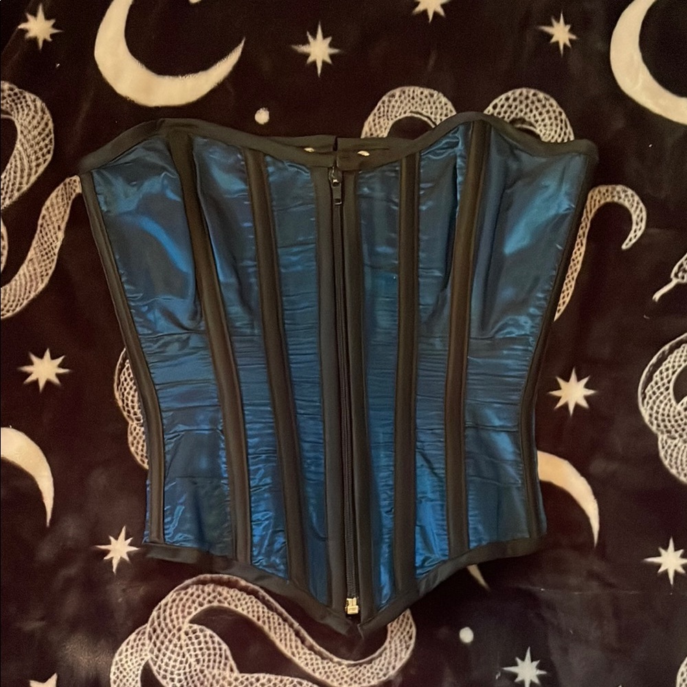Shimmer Cobalt Blue Corset